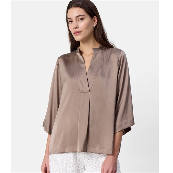 Levete Room LR-HERA 1 Bluse, Taupe Gray 